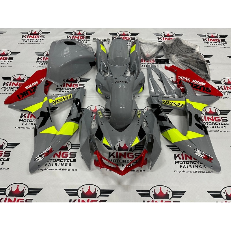 Suzuki GSXR750 (2008-2010) Nardo Gray, Black, Red, Neon Yellow Fairings No Seat Cowl No Bolt Kit No Tank