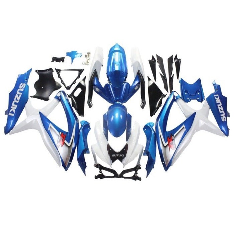 Suzuki GSXR750 (2008-2010) White, Blue, Red Original Fairings No Seat Cowl No Bolt Kit No Tank