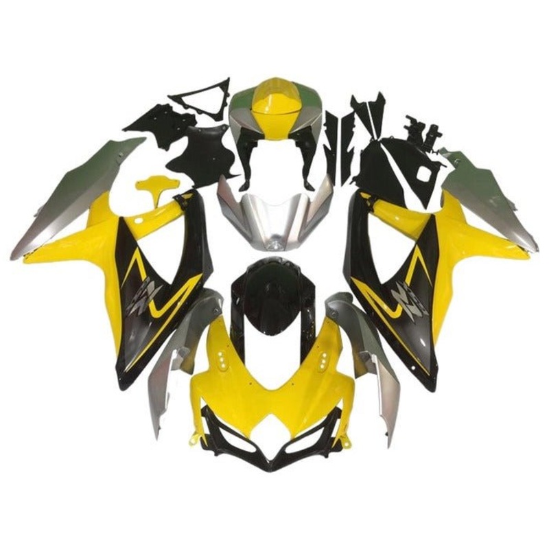 Suzuki GSXR750 (2008-2010) Yellow, Black, Gray Fairings No Seat Cowl No Bolt Kit No Tank