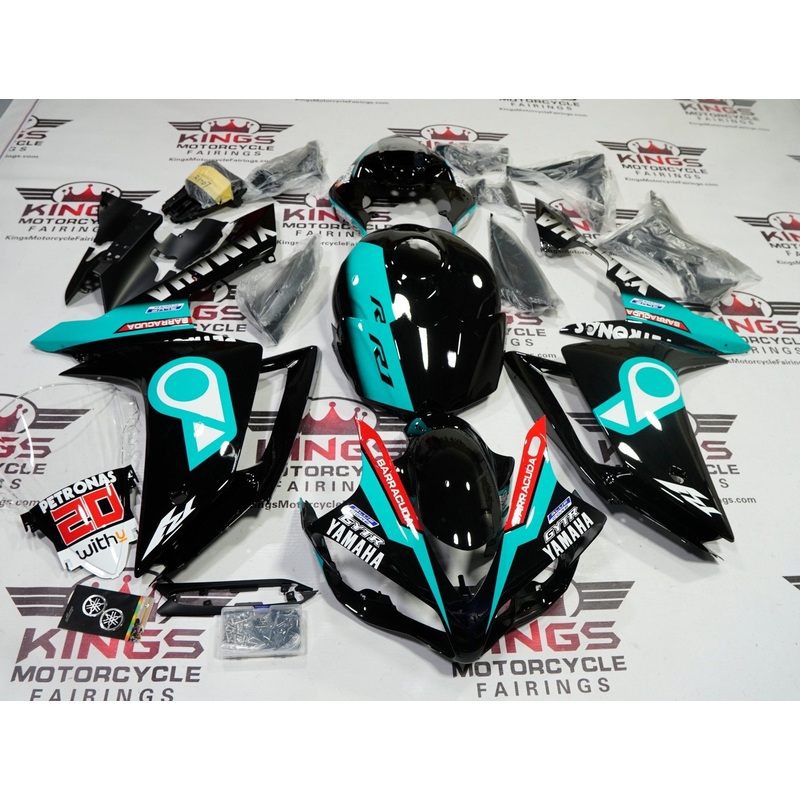 Yamaha YZF-R1 (2007-2008) Black Petronas Fairings No Seat Cowl No Bolt Kit No Tank