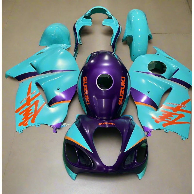 Suzuki GSX1300R Hayabusa (1999-2007) Matte Purple, Orange, Blue Fairings No Seat Cowl No Bolt Kit No Tank