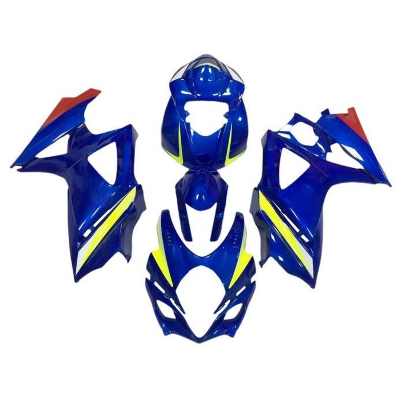 Suzuki GSXR1000 (2007-2008) Blue, Yellow, White, Red Fairings No Seat Cowl No Bolt Kit No Tank