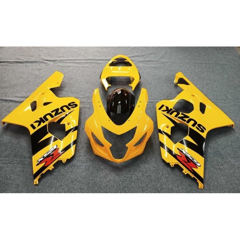 Suzuki GSXR600 (2004-2005) Yellow, Black, Red, White Fairings No Seat Cowl No Bolt Kit No Tank