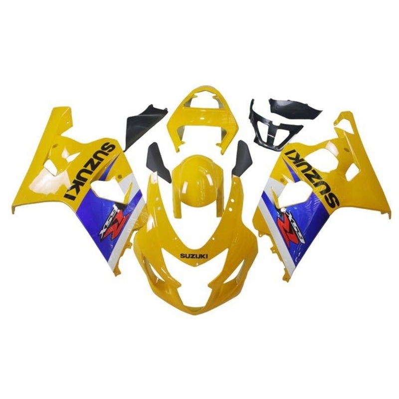 Suzuki GSXR600 (2004-2005) Yellow, Blue, White, Red Fairings No Seat Cowl No Bolt Kit No Tank