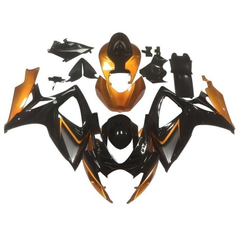 Suzuki GSXR600 (2006-2007) Black, Copper Orange, Gray Fairings No Seat Cowl No Bolt Kit No Tank