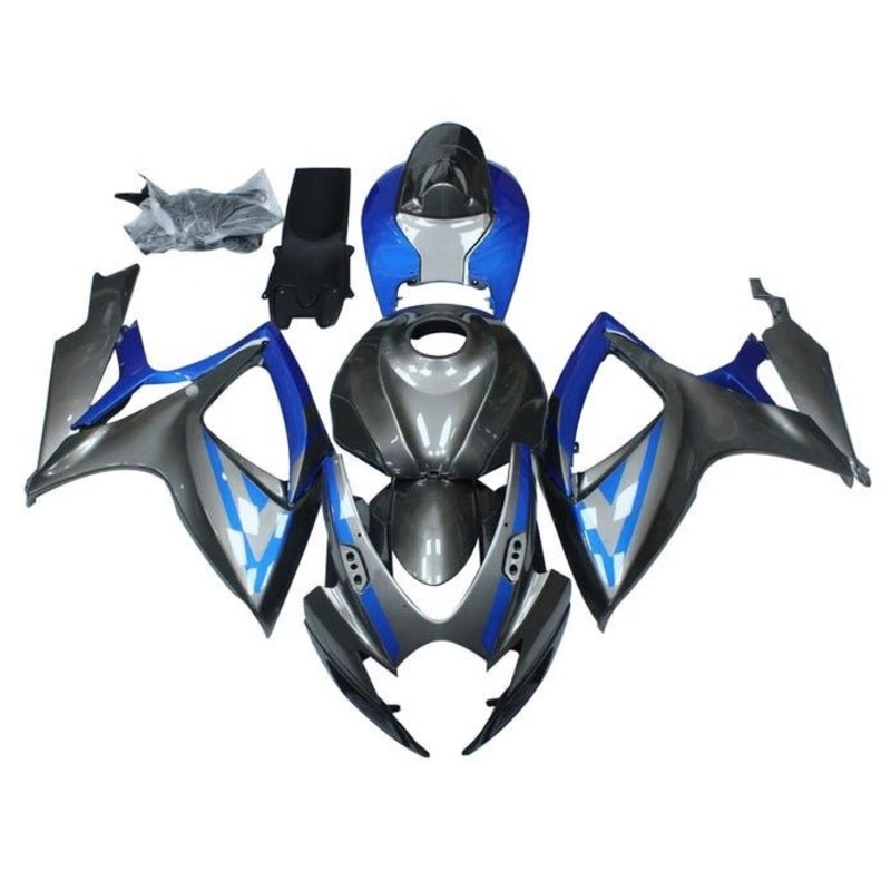 Suzuki GSXR600 (2006-2007) Gray, Blue Fairings No Seat Cowl No Bolt Kit No Tank