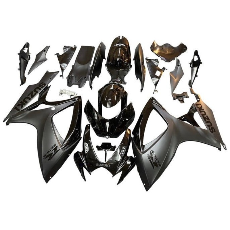 Suzuki GSXR750 (2006-2007) All Matte Black, Gloss Black Fairings No Seat Cowl No Bolt Kit No Tank