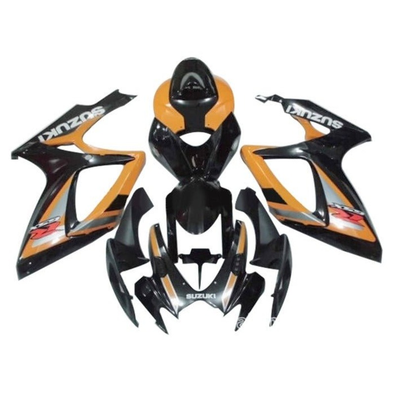 Suzuki GSXR750 (2006-2007) Black, Orange, White, Gray Fairings No Seat Cowl No Bolt Kit No Tank