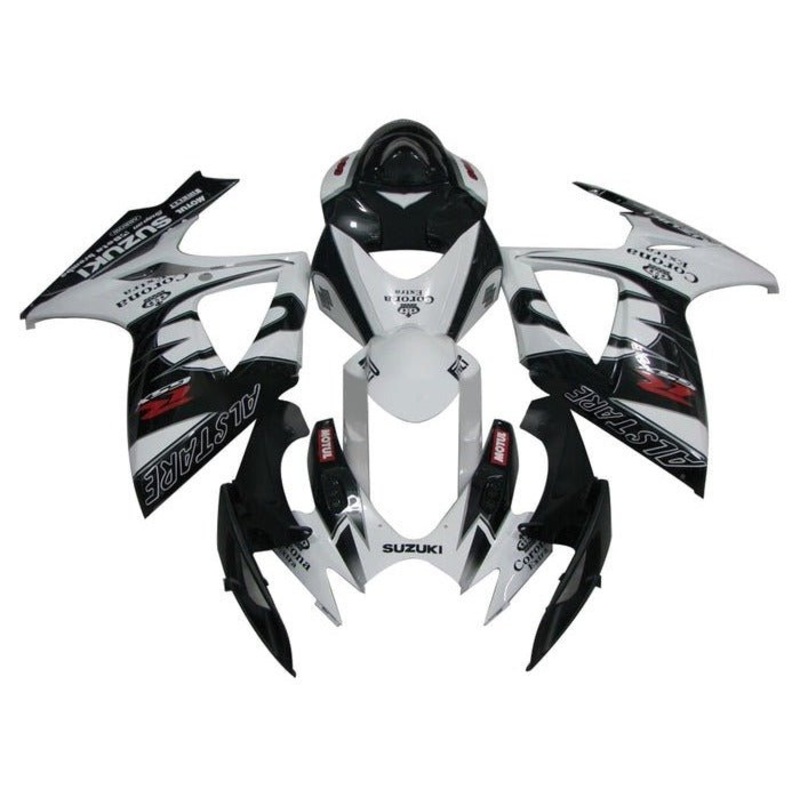 Suzuki GSXR750 (2006-2007) Black, White Alstare Fairings No Seat Cowl No Bolt Kit No Tank