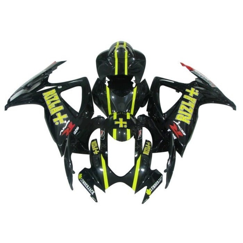 Suzuki GSXR750 (2006-2007) Black, Yellow Rizla Fairings No Seat Cowl No Bolt Kit No Tank