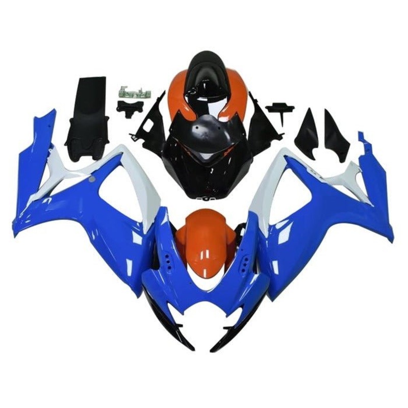 Suzuki GSXR750 (2006-2007) Blue, Black, Orange, White Fairings No Seat Cowl No Bolt Kit No Tank