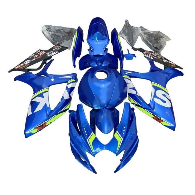 Suzuki GSXR750 (2006-2007) Blue, Neon Yellow, White Fairings No Seat Cowl No Bolt Kit No Tank