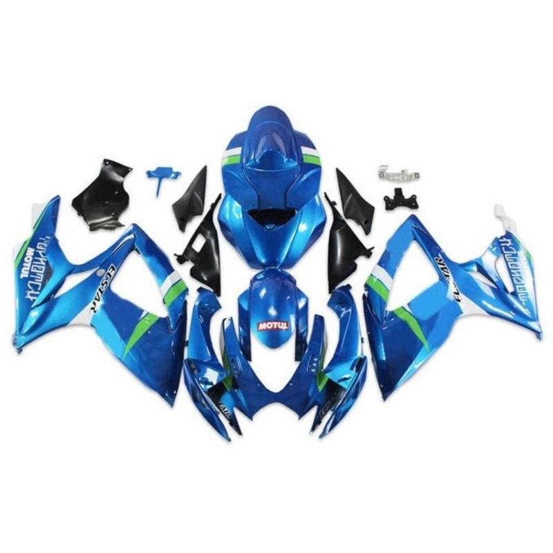 Suzuki GSXR750 (2006-2007) Blue, White, Green Ecstar Fairings No Seat Cowl No Bolt Kit No Tank