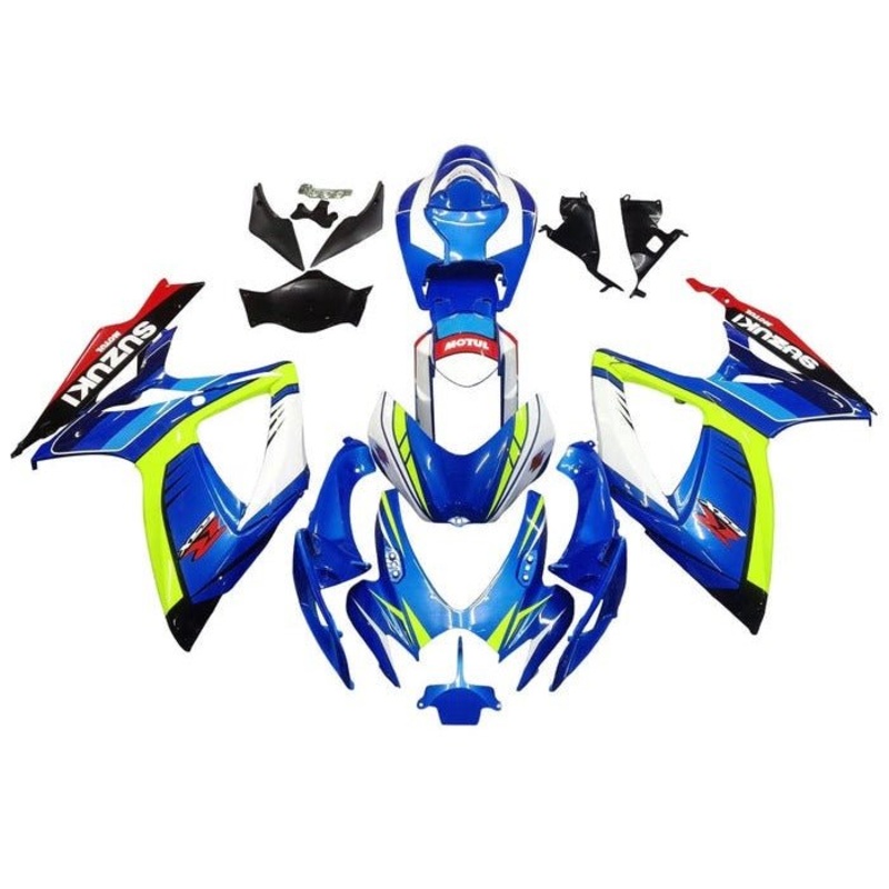 Suzuki GSXR750 (2006-2007) Blue, Yellow, White, Red Fairings No Seat Cowl No Bolt Kit No Tank