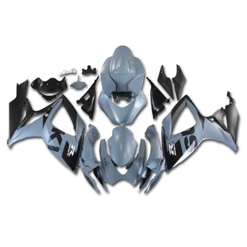 Suzuki GSXR750 (2006-2007) Gray, Black Fairings No Seat Cowl No Bolt Kit No Tank