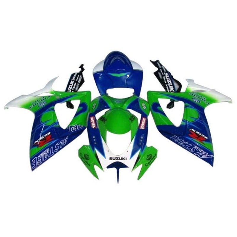 Suzuki GSXR750 (2006-2007) Green, Blue, White Alstare Fairings No Seat Cowl No Bolt Kit No Tank