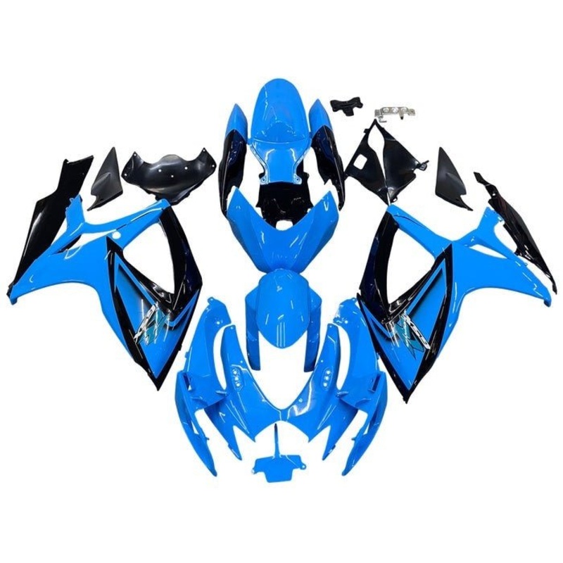 Suzuki GSXR750 (2006-2007) Light Blue, Black Fairings No Seat Cowl No Bolt Kit No Tank
