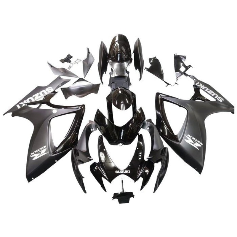 Suzuki GSXR750 (2006-2007) Matte Black, Gloss Black, Gray Fairings No Seat Cowl No Bolt Kit No Tank