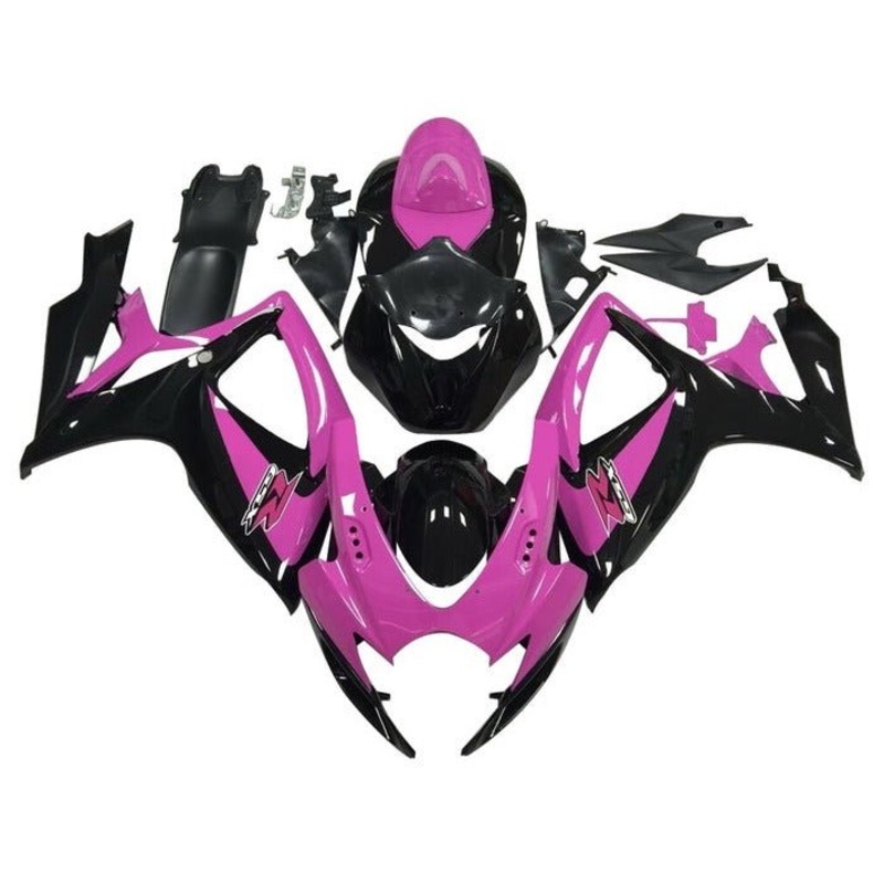 Suzuki GSXR750 (2006-2007) Pink, Black Fairings No Seat Cowl No Bolt Kit No Tank