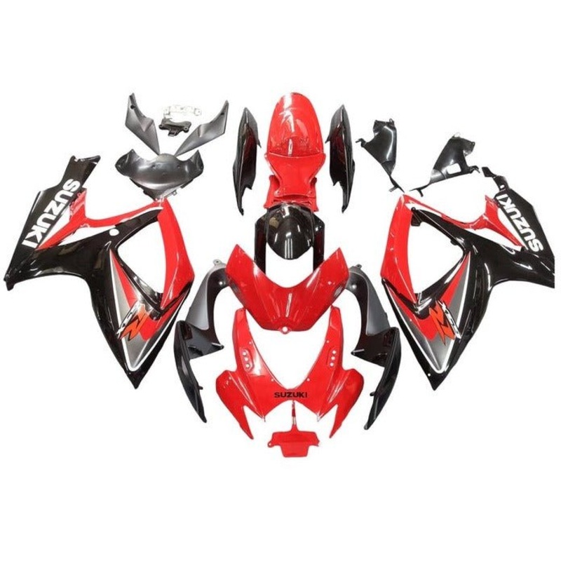 Suzuki GSXR750 (2006-2007) Red, Black, Gray, White Fairings No Seat Cowl No Bolt Kit No Tank