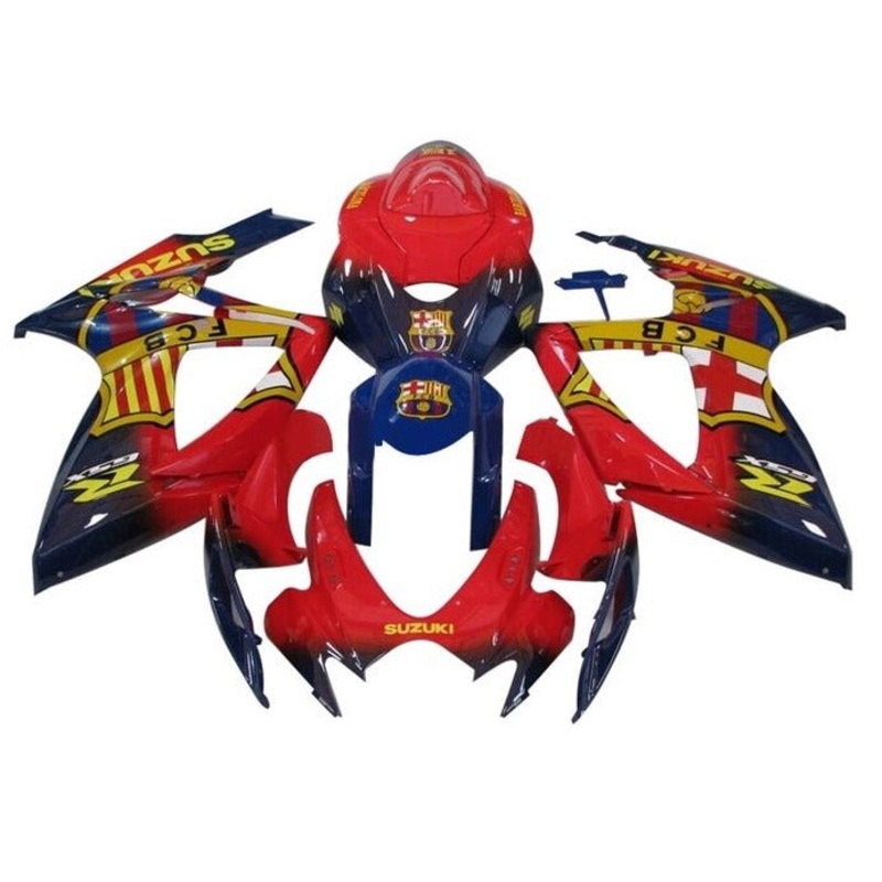 Suzuki GSXR750 (2006-2007) Red, Blue, FC Barcelona Fairings No Seat Cowl No Bolt Kit No Tank