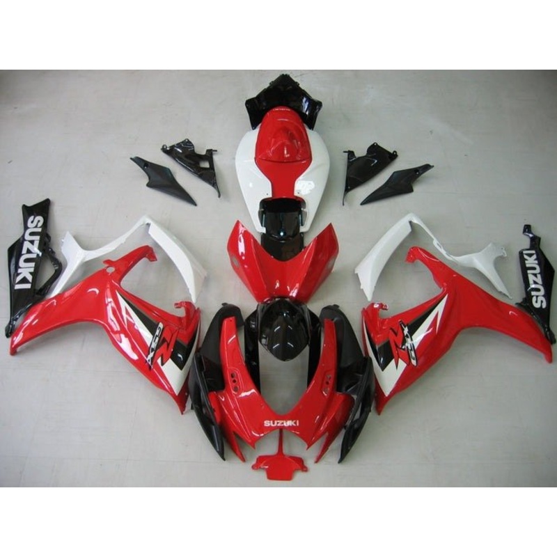 Suzuki GSXR750 (2006-2007) Red, White, Black Fairings No Seat Cowl No Bolt Kit No Tank