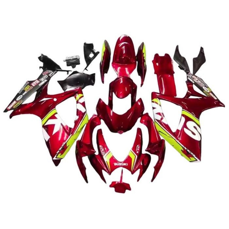 Suzuki GSXR750 (2006-2007) Red, Yellow, White, Black Fairings No Seat Cowl No Bolt Kit No Tank