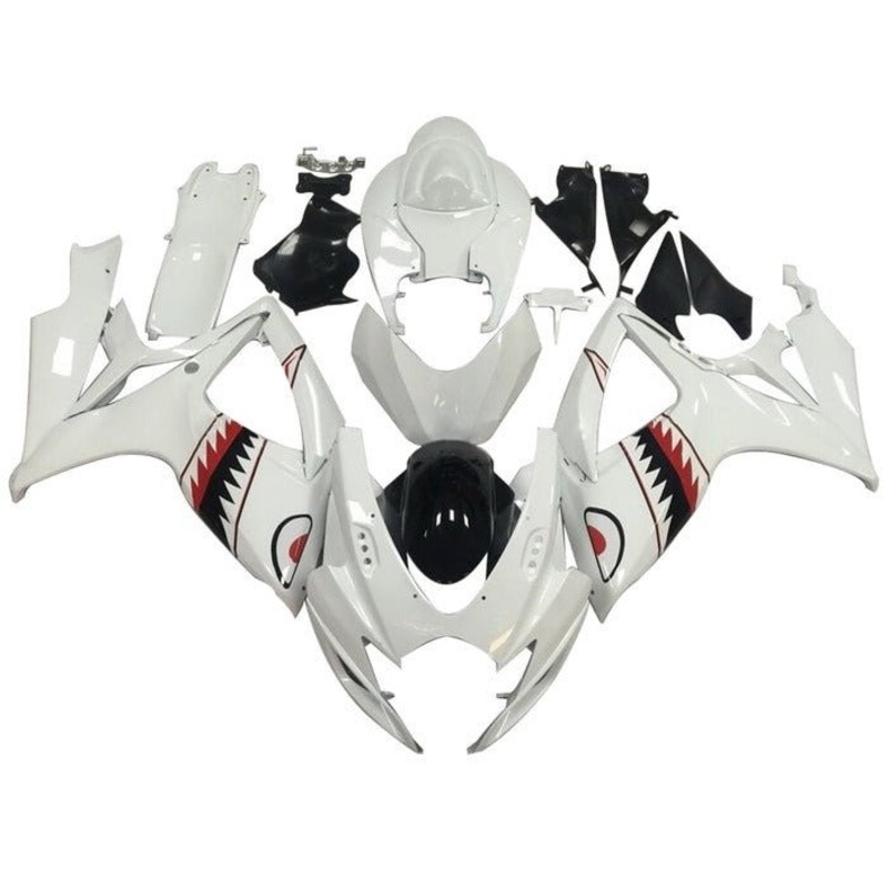 Suzuki GSXR750 (2006-2007) White, Black, Red, Shark Fairings No Seat Cowl No Bolt Kit No Tank