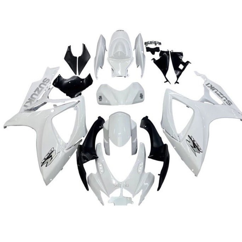 Suzuki GSXR750 (2006-2007) White, Gray Fairings No Seat Cowl No Bolt Kit No Tank