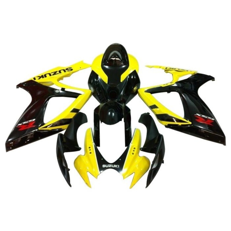 Suzuki GSXR750 (2006-2007) Yellow, Black Fairings No Seat Cowl No Bolt Kit No Tank