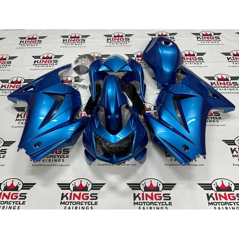 Fairings for Kawasaki Ninja 250R (2008-2013) All Blue No Seat Cowl No Bolt Kit No Tank
