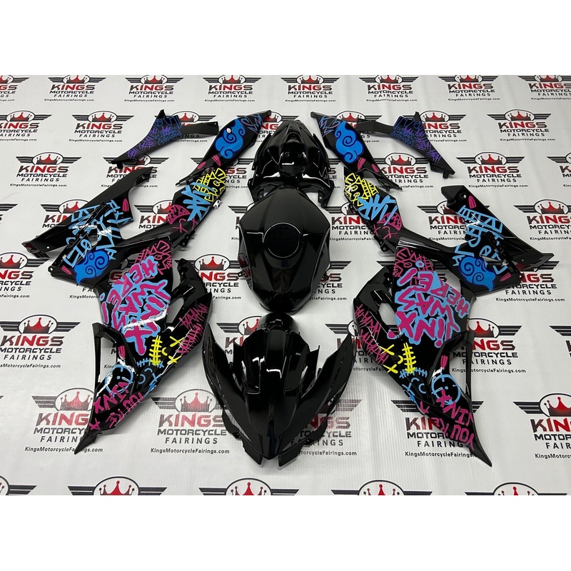 Fairings for Kawasaki Ninja 400 (2018-2023) Black, Blue, Jinx No Tank No Seat Cowl No Bolt Kit