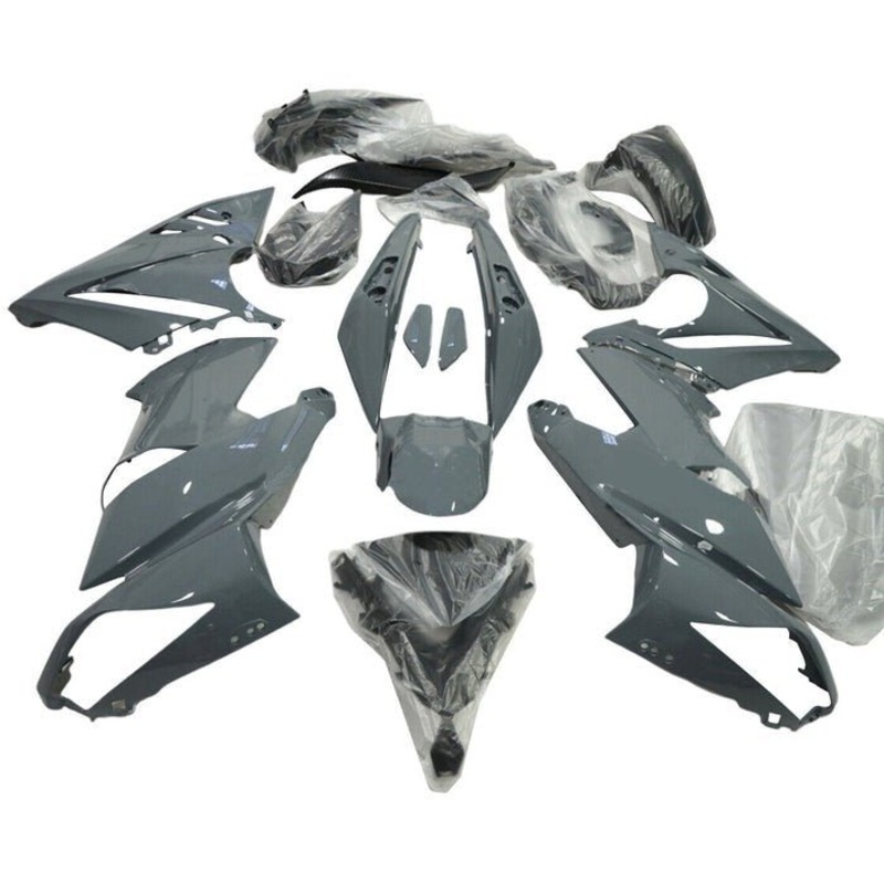 Fairings for Kawasaki Ninja 650 (2009-2011) Nardo Gray Clear Windscreen: Free No Bolt Kit