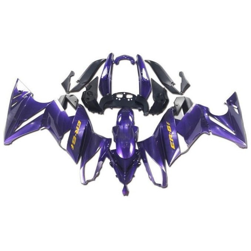 Fairings for Kawasaki Ninja 650 (2009-2011) Purple, Yellow Clear Windscreen: Free No Bolt Kit