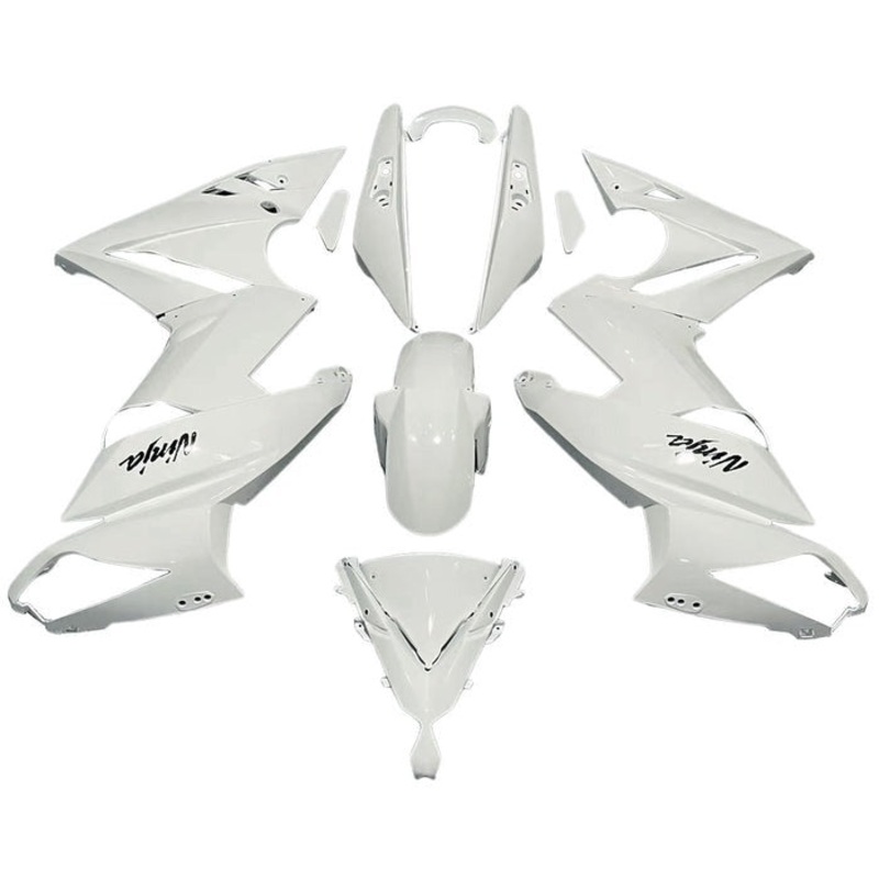 Fairings for Kawasaki Ninja 650 (2009-2011) White Clear Windscreen: Free No Bolt Kit