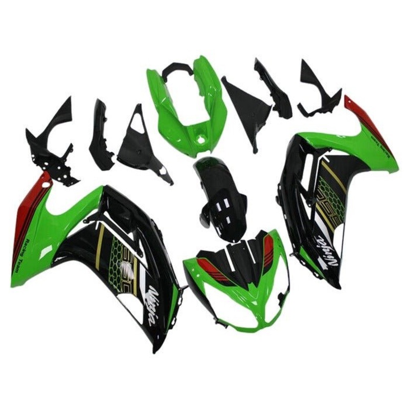 Fairings for Kawasaki Ninja 650 (2012-2016) Black, Green, Gold, Red Clear Windscreen: Free No Bolt Kit
