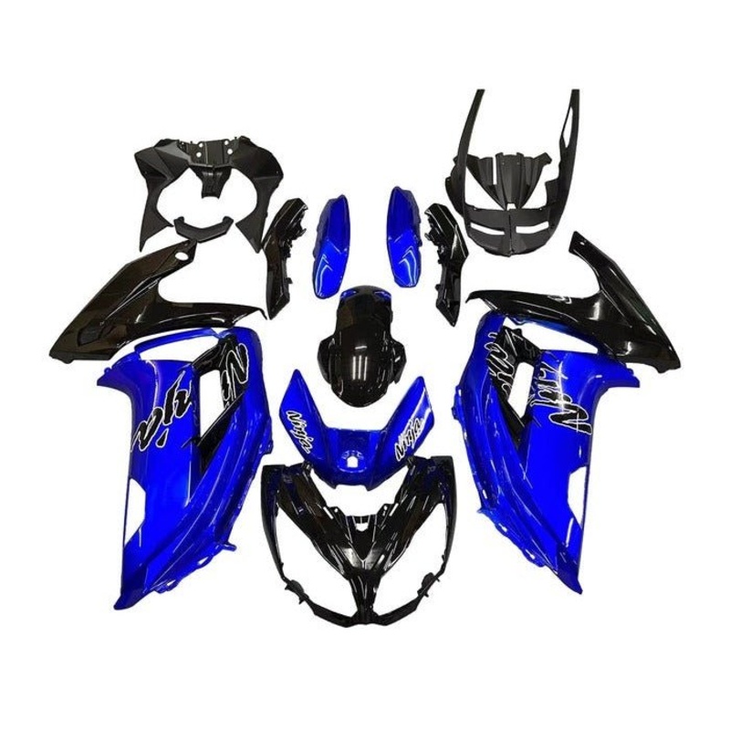 Fairings for Kawasaki Ninja 650 (2012-2016) Blue, Black Clear Windscreen: Free No Bolt Kit