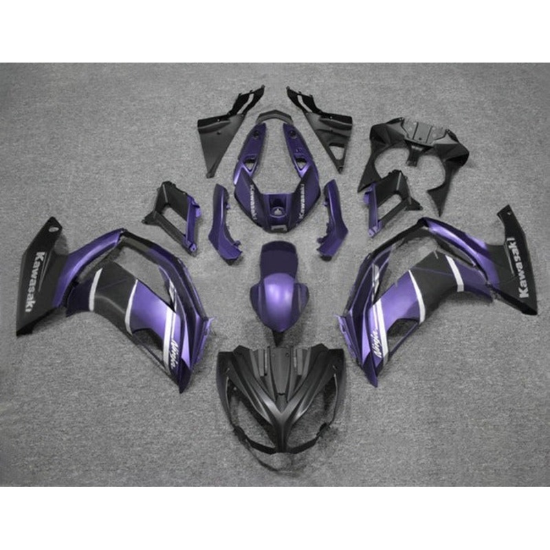 Fairings for Kawasaki Ninja 650 (2012-2016) Purple, Black, Gray, Matte Black Clear Windscreen: Free No Bolt Kit