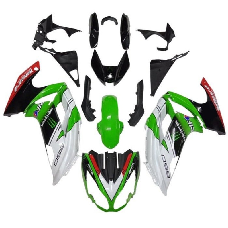 Fairings for Kawasaki Ninja 650 (2012-2016) White, Green, Black, Red Clear Windscreen: Free No Bolt Kit