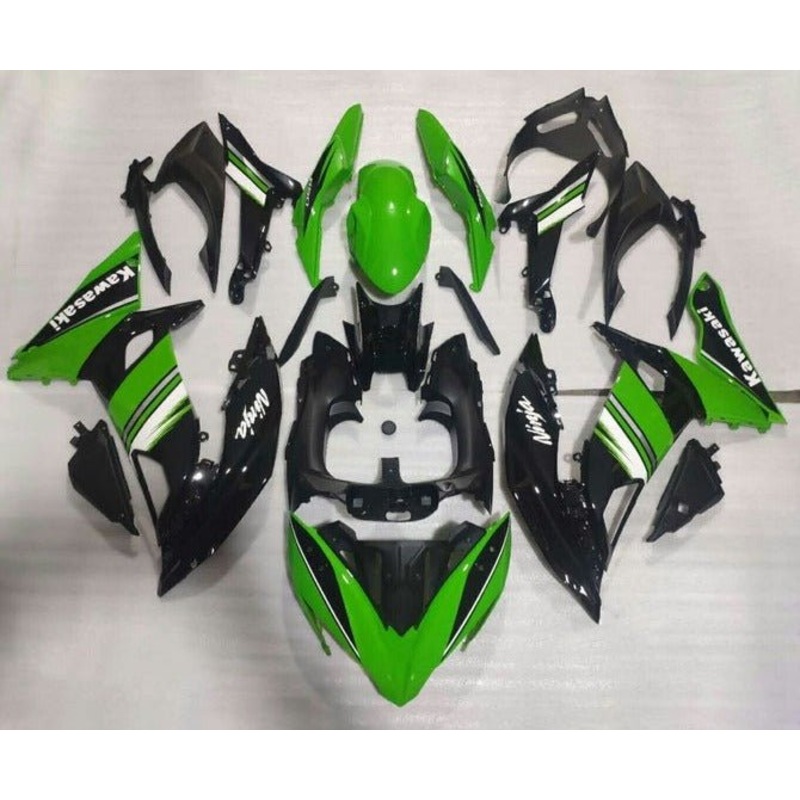 Fairings for Kawasaki Ninja 650 (2017-2019) Green, Black, Gray, White Clear Windscreen: Free No Bolt Kit No Tank