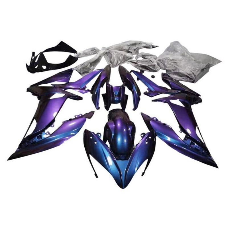Fairings for Kawasaki Ninja 650 (2017-2019) Purple, Blue Chameleon Clear Windscreen: Free No Bolt Kit No Tank