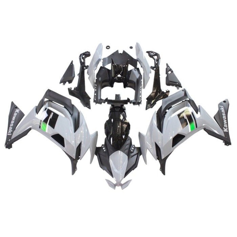 Fairings for Kawasaki Ninja 650 (2020-2025) Gray, Black, Green Clear Windscreen: Free No Bolt Kit No Tank
