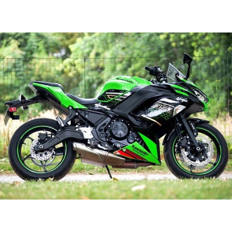 Fairings for Kawasaki Ninja 650 (2020-2025) Green, Black, Gold Clear Windscreen: Free No Bolt Kit No Tank