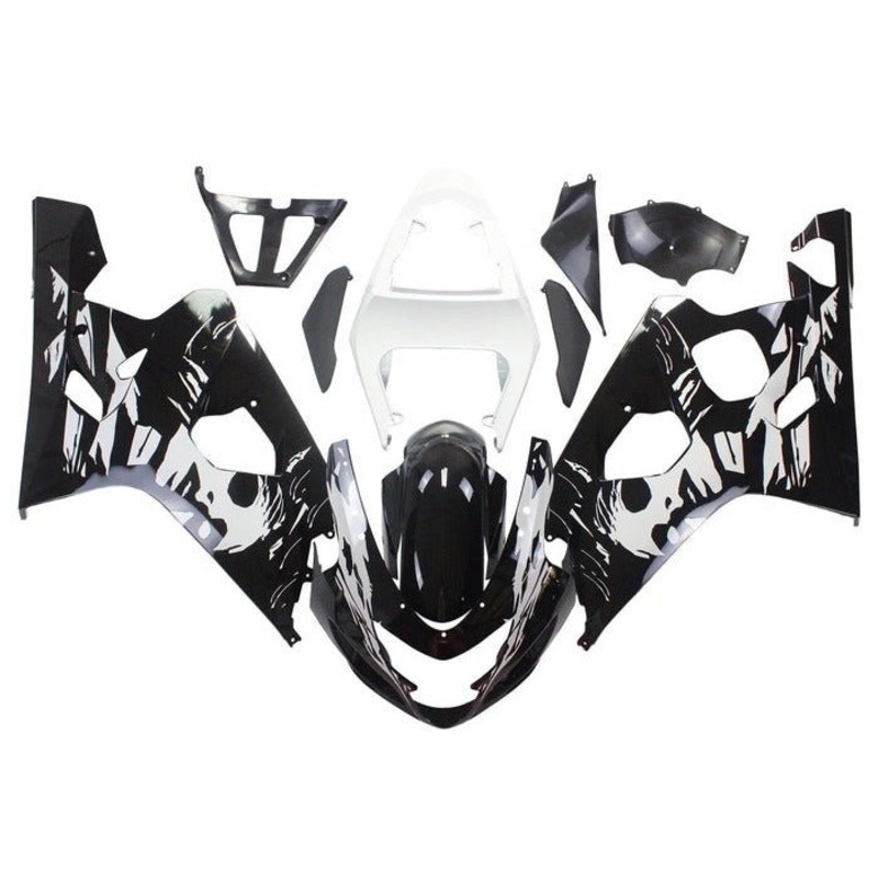 Suzuki GSXR750 (2004-2005) Black, White, Woman Fairings No Seat Cowl No Bolt Kit No Tank