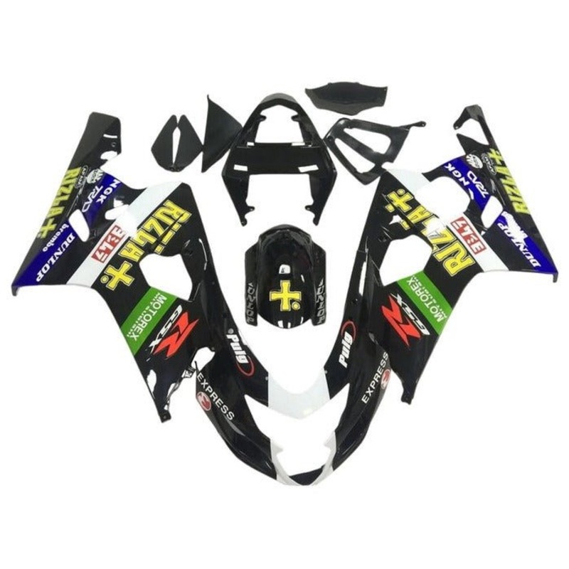 Suzuki GSXR750 (2004-2005) Black, Yellow Rizla Fairings No Seat Cowl No Bolt Kit No Tank
