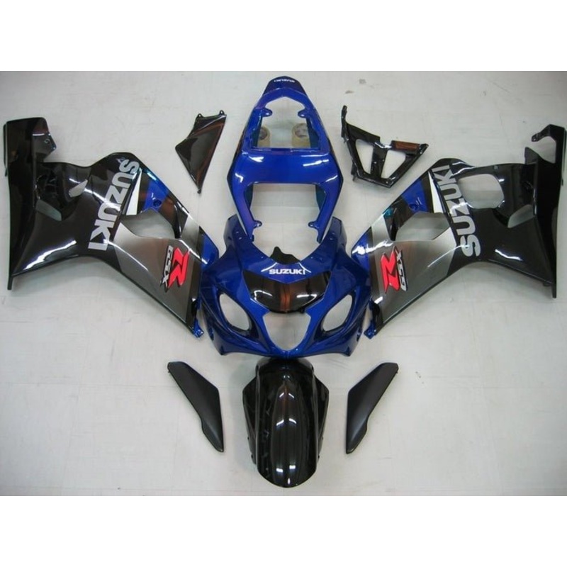 Suzuki GSXR750 (2004-2005) Blue, Gray, Black Fairings No Seat Cowl No Bolt Kit No Tank