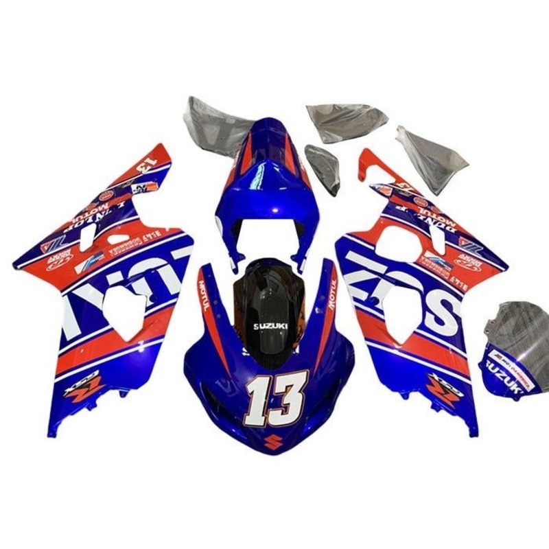 Suzuki GSXR750 (2004-2005) Blue, Red, White #13 Fairings No Seat Cowl No Bolt Kit No Tank