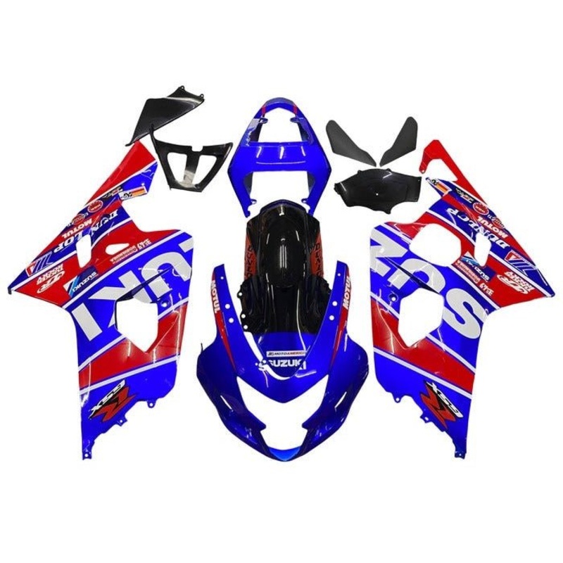 Suzuki GSXR750 (2004-2005) Blue, Red, White Stripe Fairings No Seat Cowl No Bolt Kit No Tank