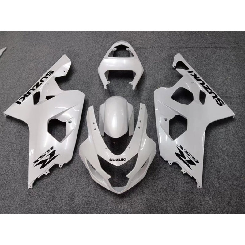 Suzuki GSXR750 (2004-2005) Pearl White, Black Fairings No Seat Cowl No Bolt Kit No Tank