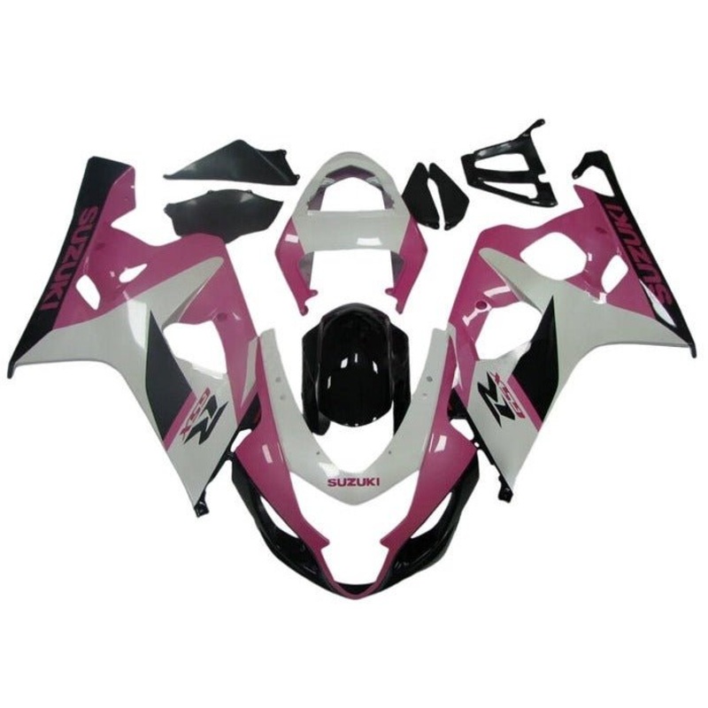 Suzuki GSXR750 (2004-2005) Pink, White, Black Fairings No Seat Cowl No Bolt Kit No Tank